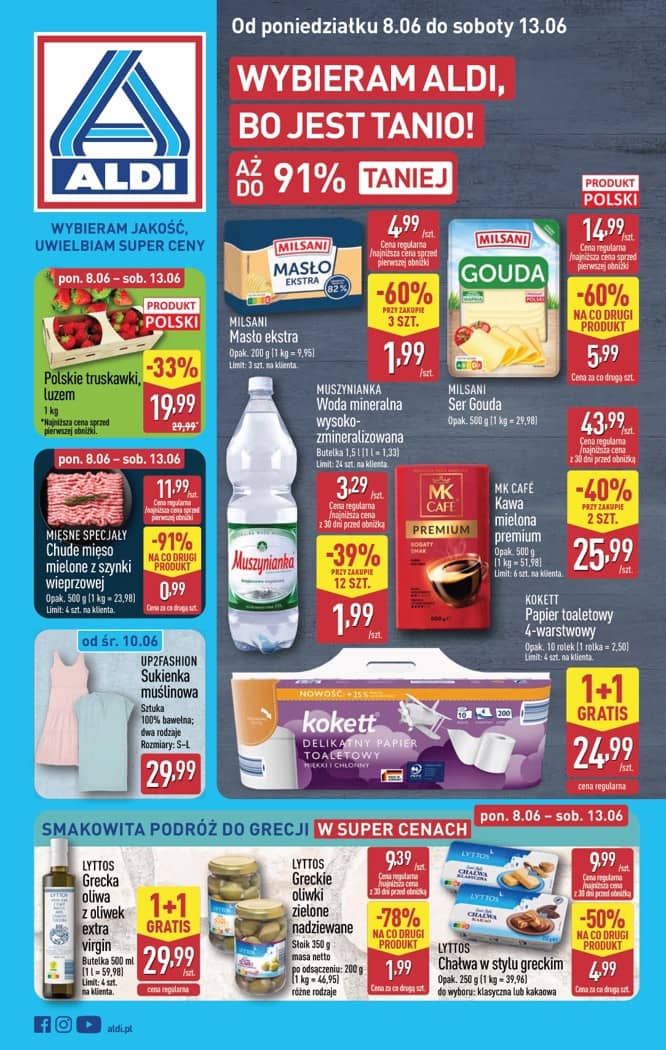 Aldi - Pełna oferta od poniedziałku 8.06 do soboty 13.06 1 puslapis