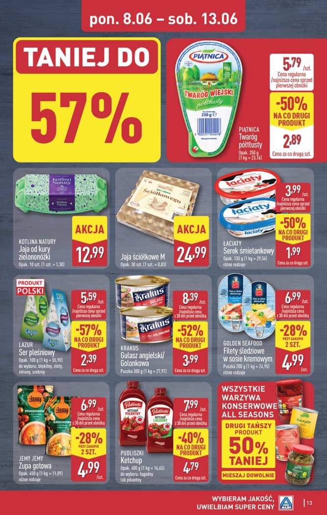 Aldi - Pełna oferta od poniedziałku 8.06 do soboty 13.06 13 puslapis