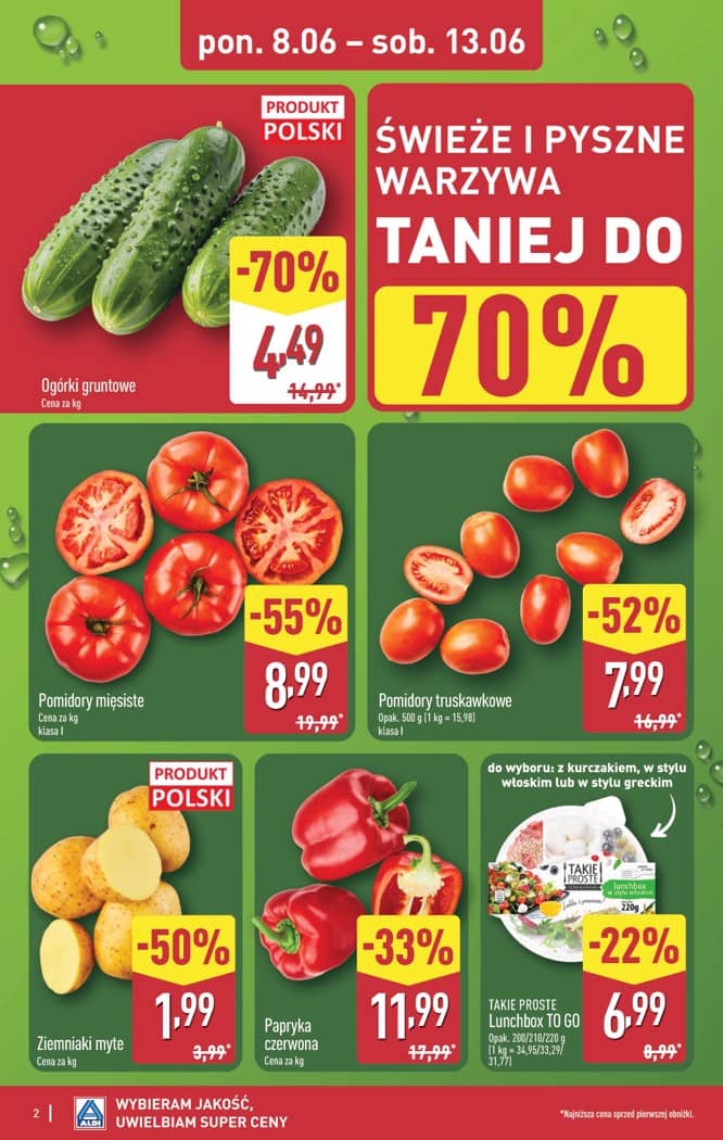 Aldi - Pełna oferta od poniedziałku 8.06 do soboty 13.06 2 puslapis