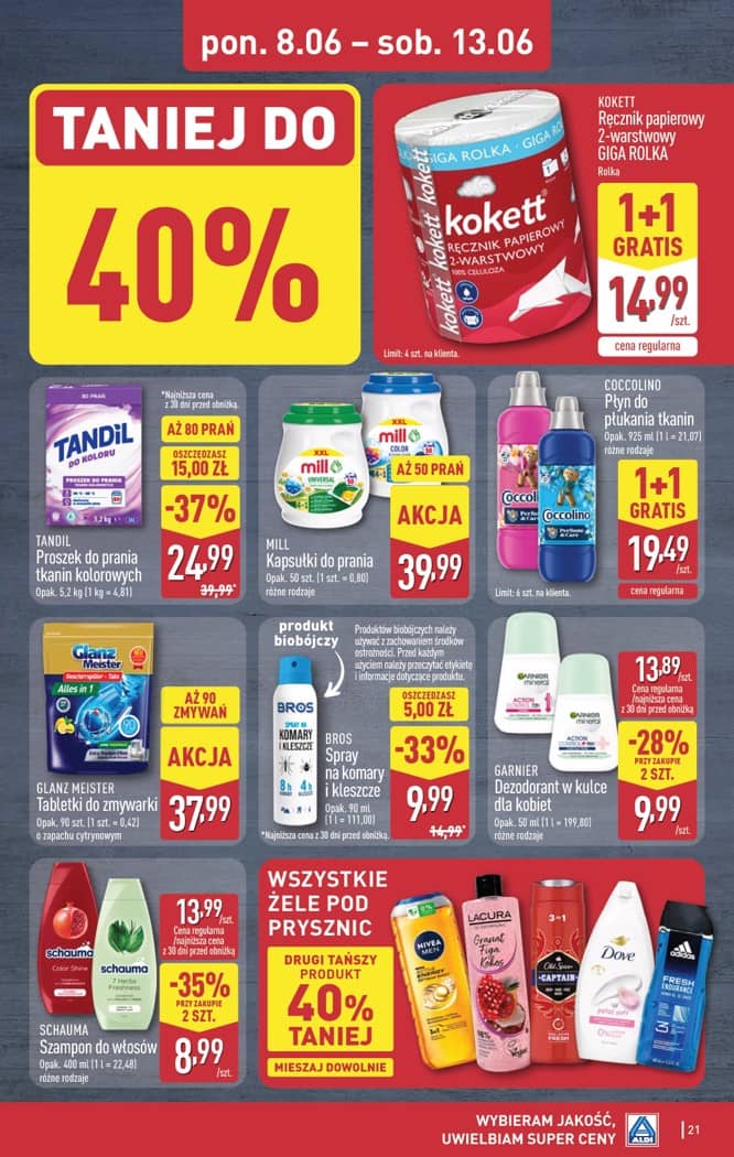 Aldi - Pełna oferta od poniedziałku 8.06 do soboty 13.06 21 puslapis