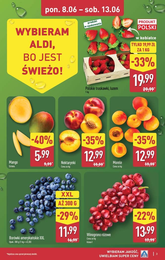 Aldi - Pełna oferta od poniedziałku 8.06 do soboty 13.06 3 puslapis