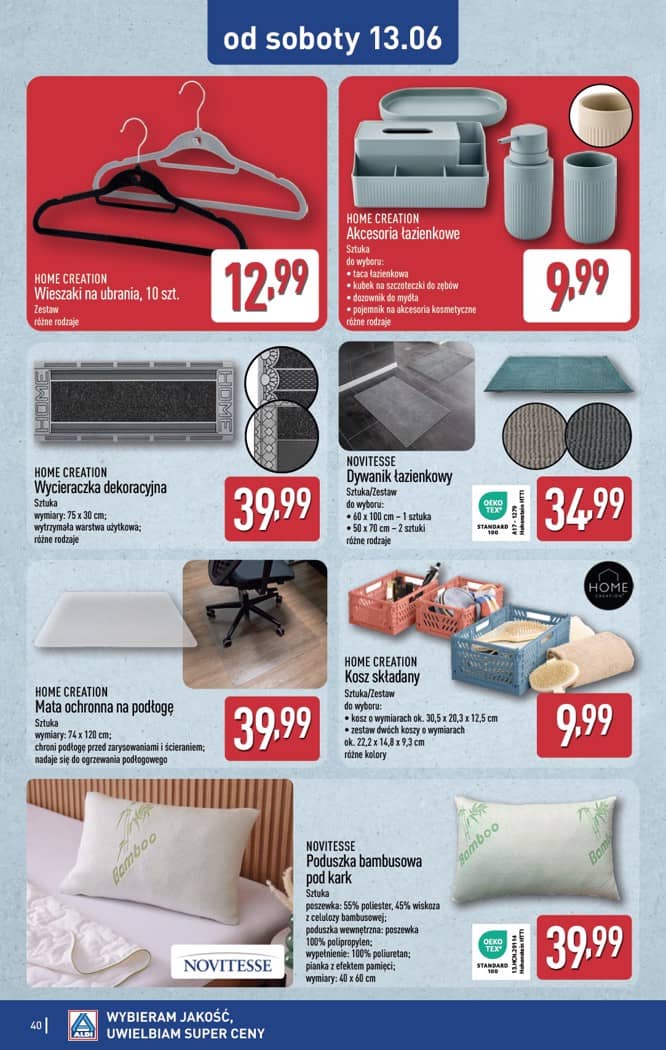Aldi - Pełna oferta od poniedziałku 8.06 do soboty 13.06 40 puslapis