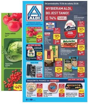 Aldi - Pełna oferta od poniedziałku 15.06 do soboty 20.06 2026-06-15 – 2026-06-20