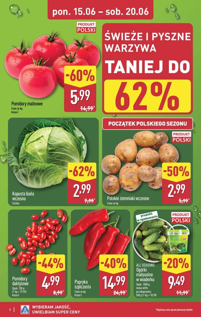 Aldi - Pełna oferta od poniedziałku 15.06 do soboty 20.06 2 puslapis