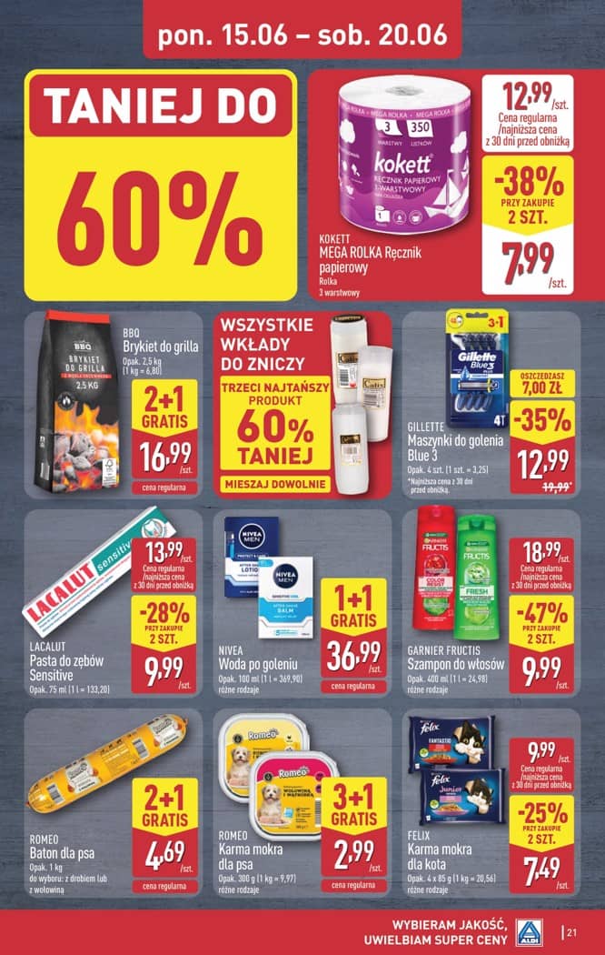 Aldi - Pełna oferta od poniedziałku 15.06 do soboty 20.06 21 puslapis