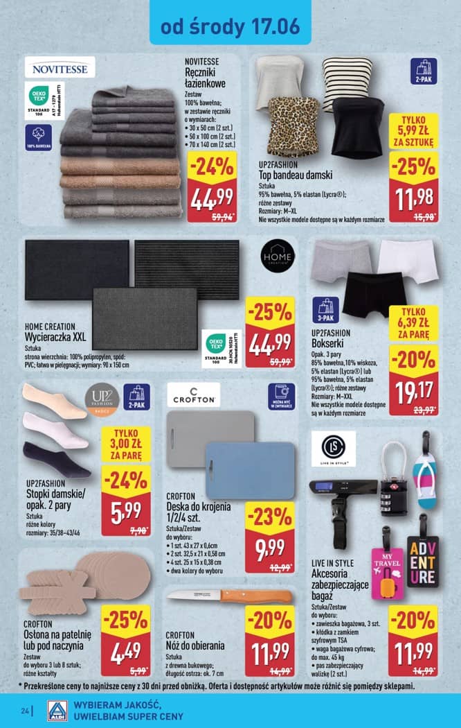 Aldi - Pełna oferta od poniedziałku 15.06 do soboty 20.06 24 puslapis