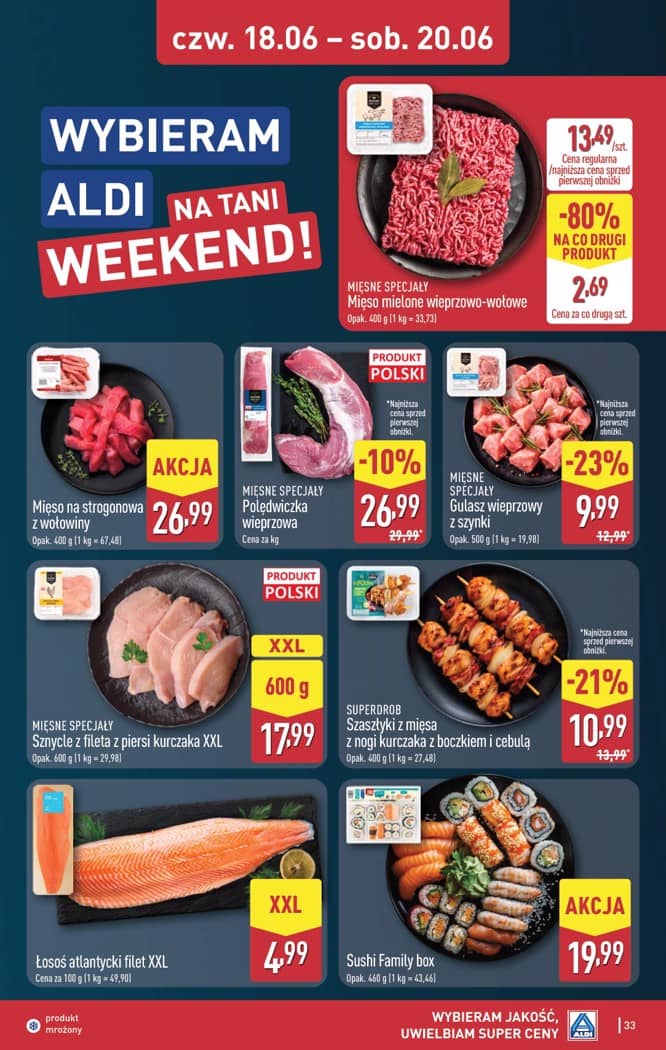 Aldi - Pełna oferta od poniedziałku 15.06 do soboty 20.06 33 puslapis