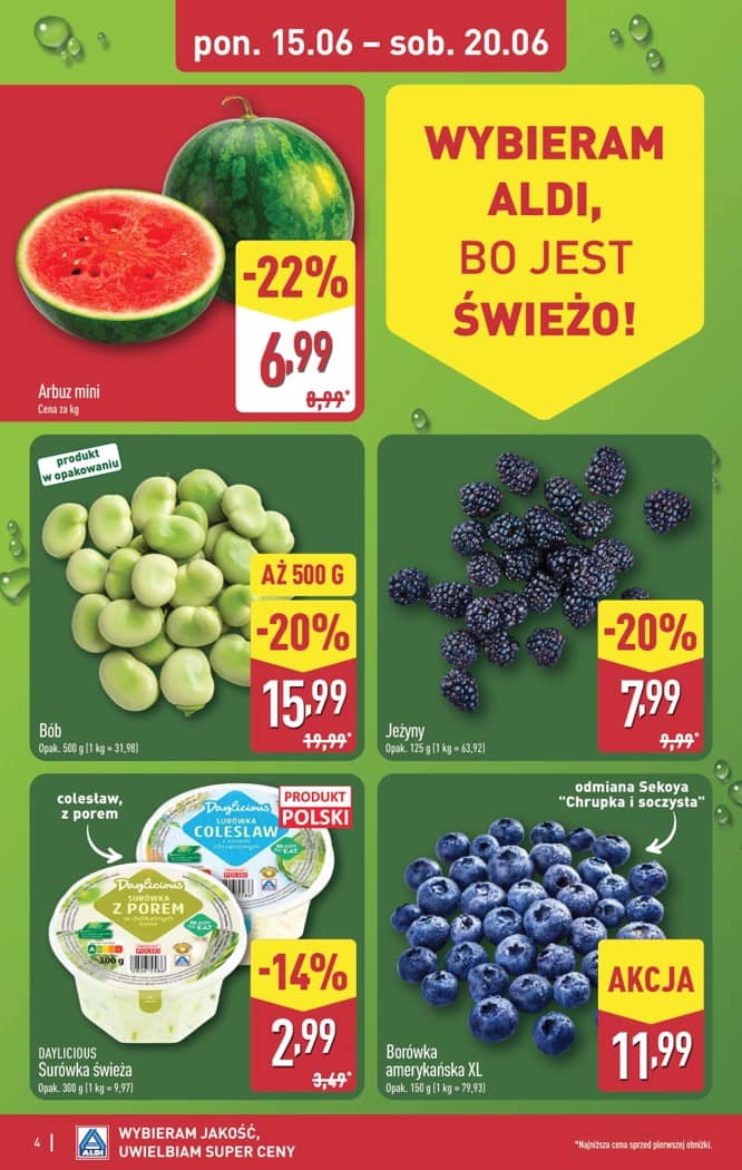 Aldi - Pełna oferta od poniedziałku 15.06 do soboty 20.06 4 puslapis