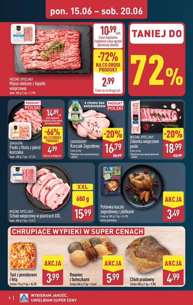 Aldi - Pełna oferta od poniedziałku 15.06 do soboty 20.06 8 puslapis