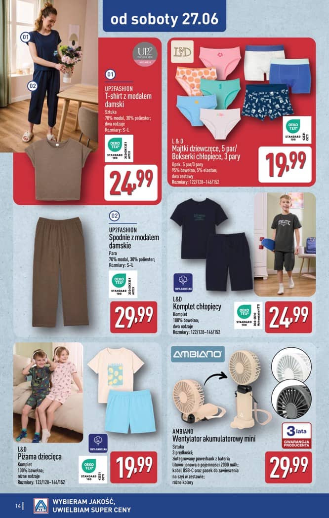 Aldi - Artykuły przemysłowe i tekstylia od środy 24.06 i od soboty 27.06 14 puslapis