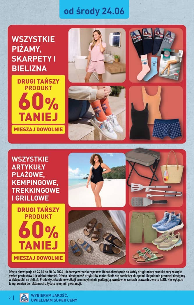 Aldi - Artykuły przemysłowe i tekstylia od środy 24.06 i od soboty 27.06 2 puslapis