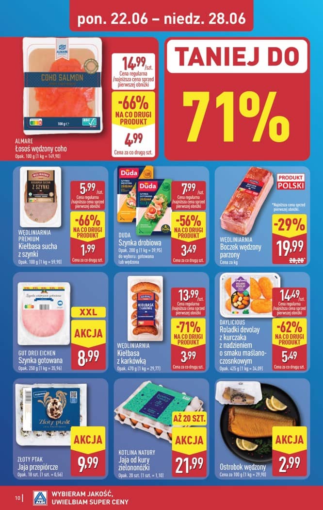 Aldi - Pełna oferta od poniedziałku 22.06 do niedzieli 28.06 10 puslapis