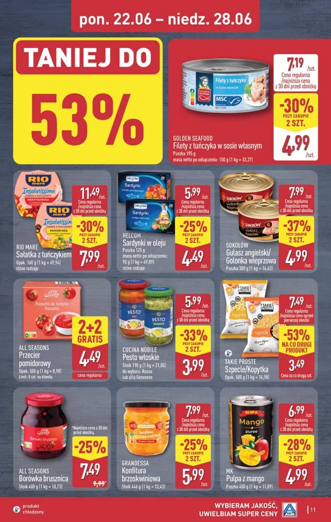 Aldi - Pełna oferta od poniedziałku 22.06 do niedzieli 28.06 11 puslapis