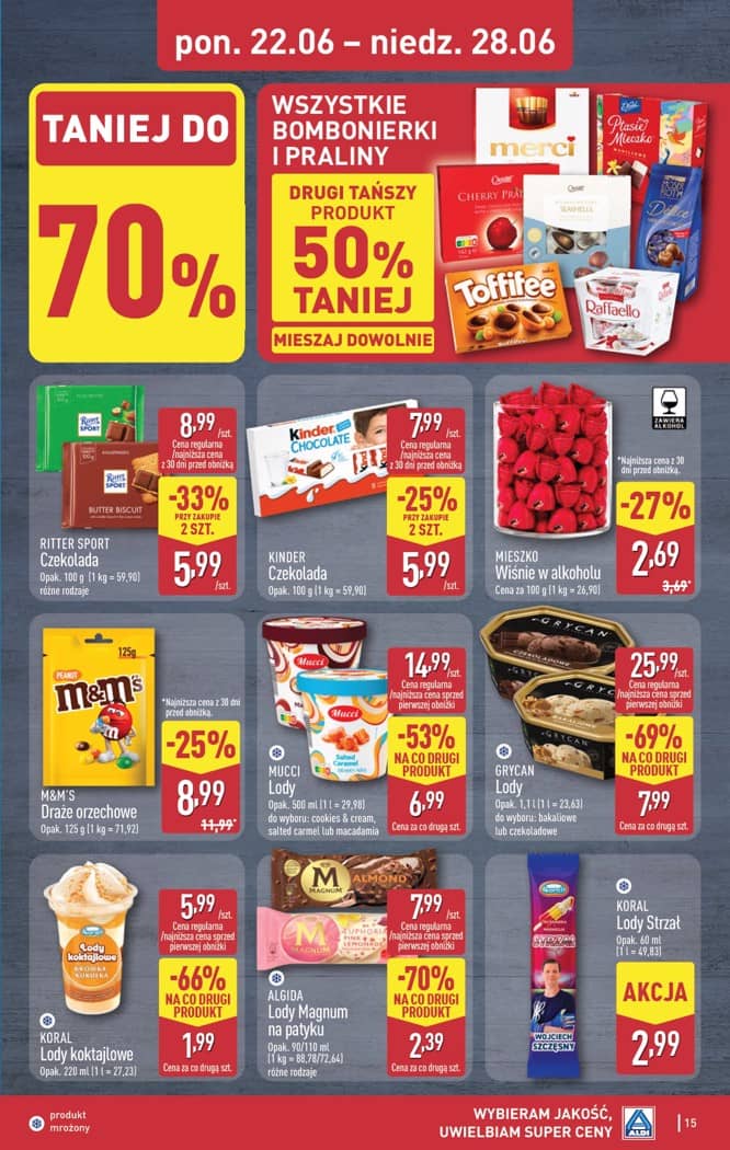 Aldi - Pełna oferta od poniedziałku 22.06 do niedzieli 28.06 15 puslapis