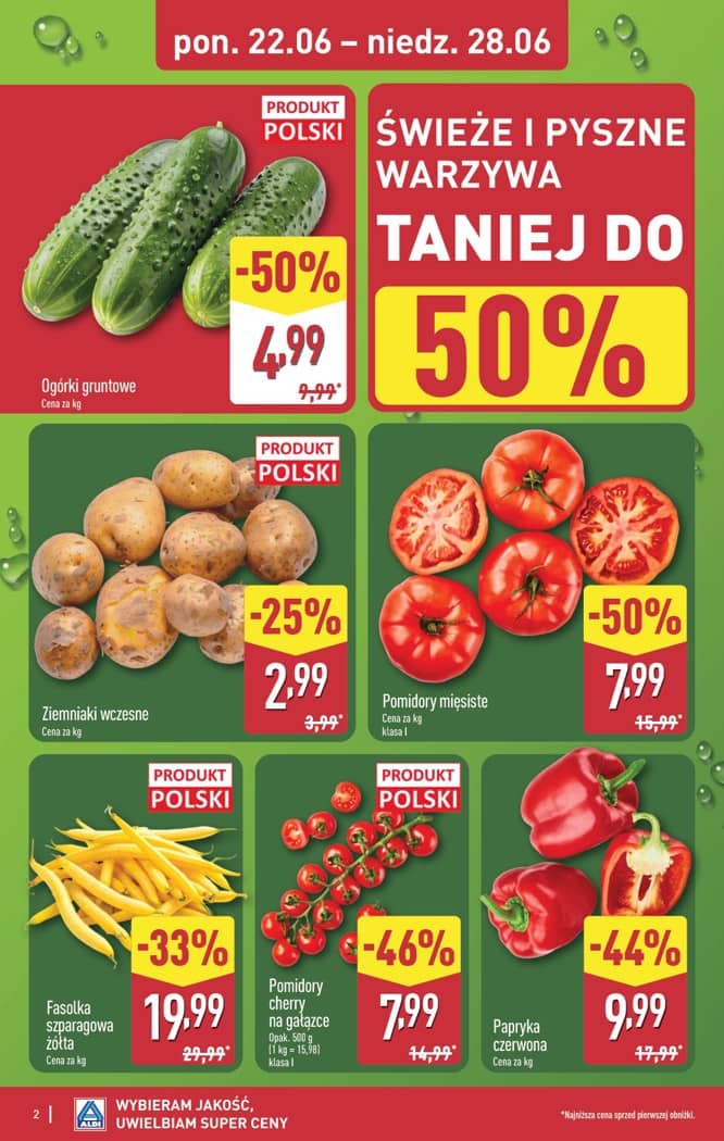 Aldi - Pełna oferta od poniedziałku 22.06 do niedzieli 28.06 2 puslapis