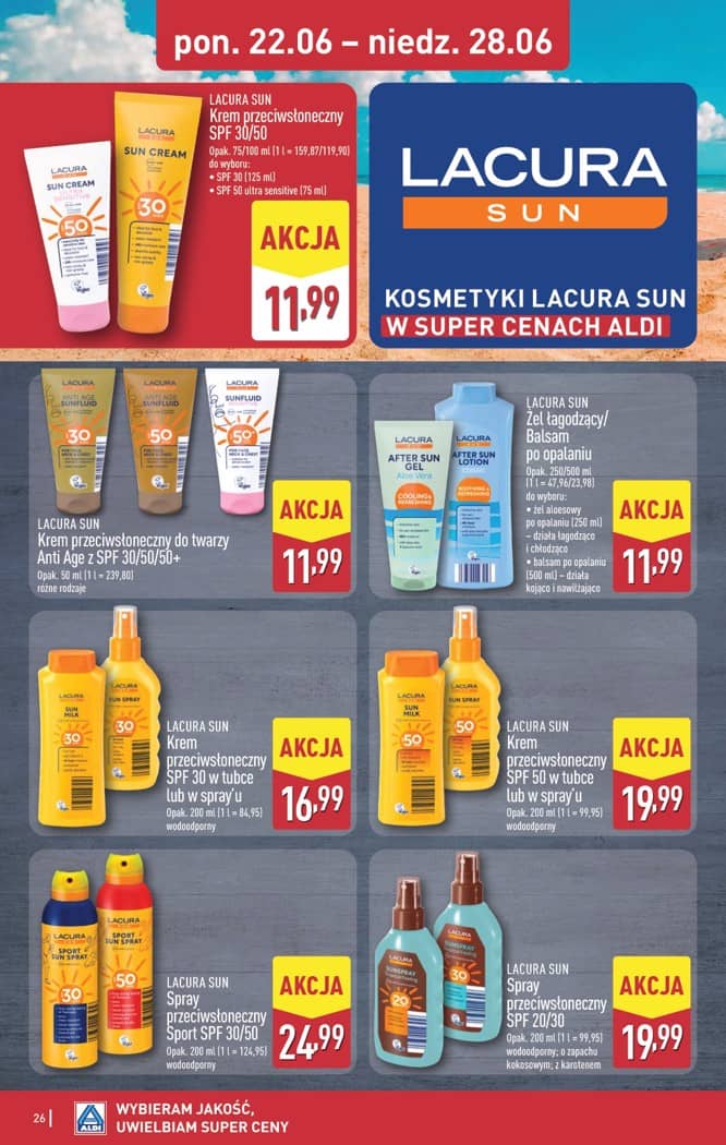 Aldi - Pełna oferta od poniedziałku 22.06 do niedzieli 28.06 26 puslapis