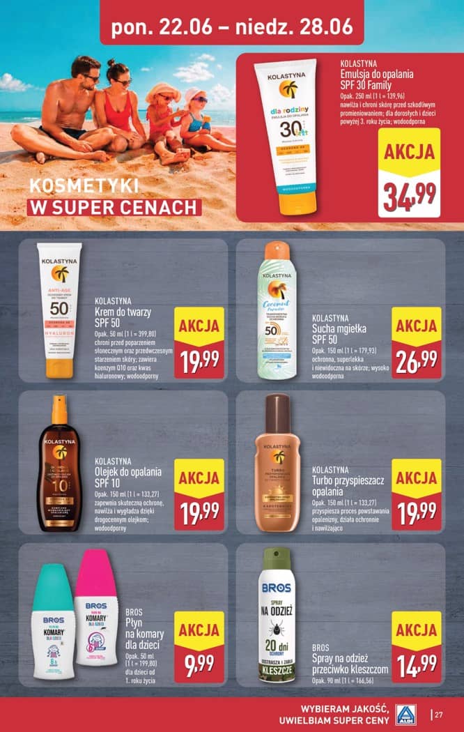 Aldi - Pełna oferta od poniedziałku 22.06 do niedzieli 28.06 27 puslapis