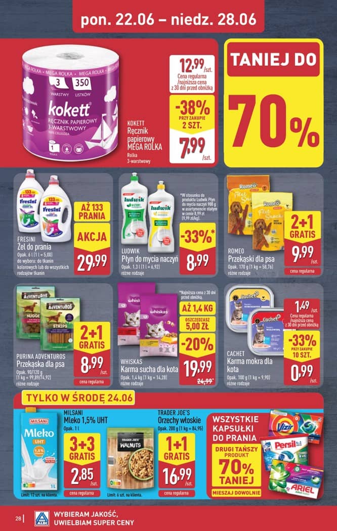 Aldi - Pełna oferta od poniedziałku 22.06 do niedzieli 28.06 28 puslapis
