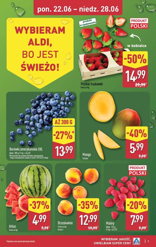 Aldi - Pełna oferta od poniedziałku 22.06 do niedzieli 28.06 3 puslapis