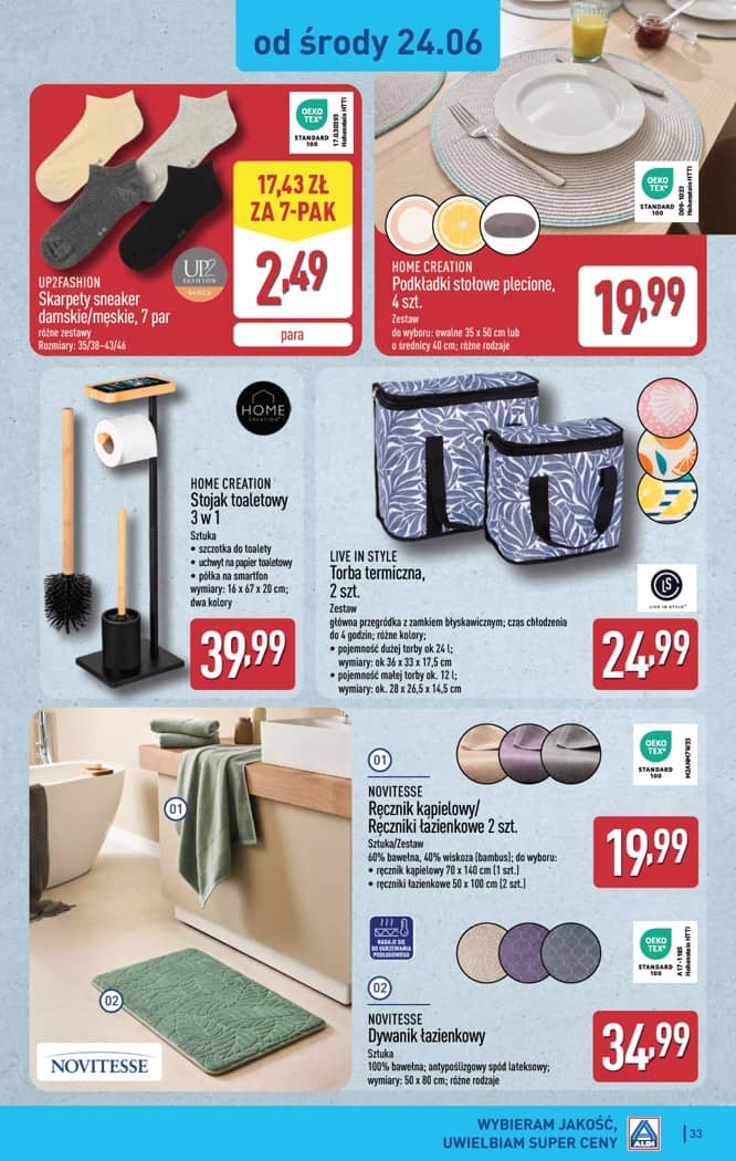 Aldi - Pełna oferta od poniedziałku 22.06 do niedzieli 28.06 33 puslapis