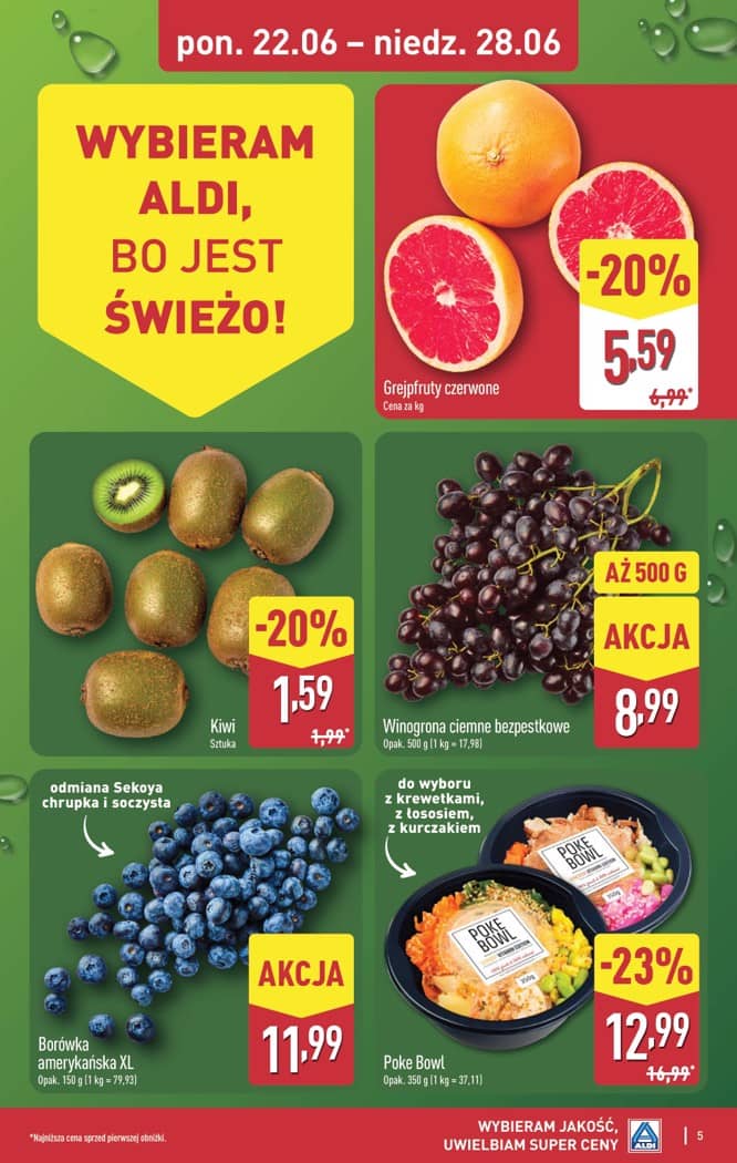 Aldi - Pełna oferta od poniedziałku 22.06 do niedzieli 28.06 5 puslapis
