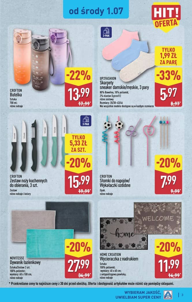 Aldi - Artykuły przemysłowe i tekstylia od środy 01.07 i od soboty 4.07 3 puslapis
