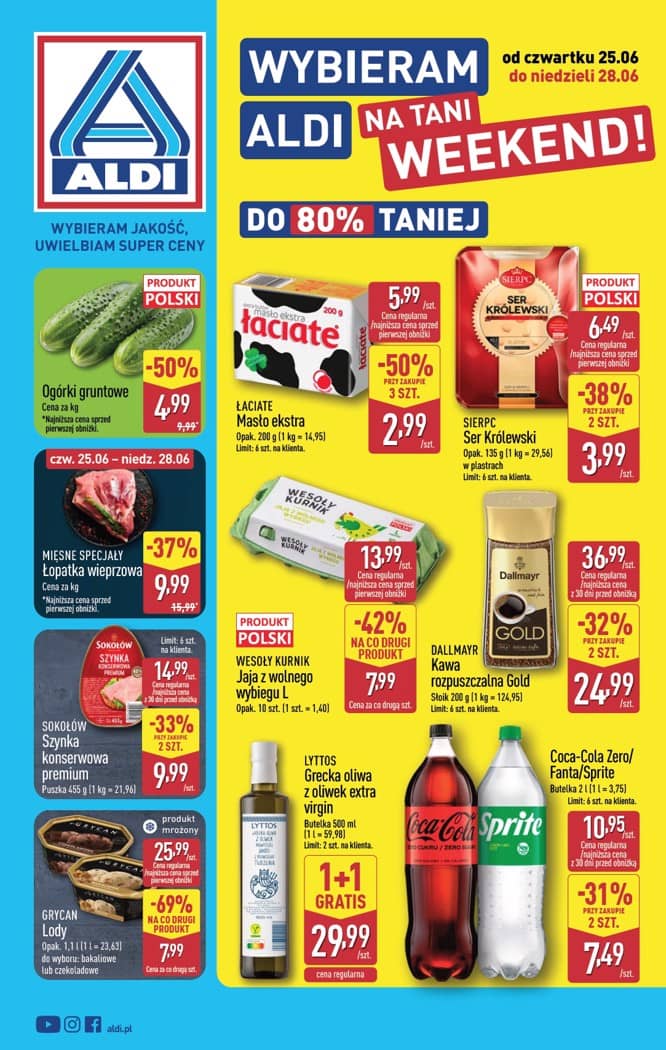 Aldi - Oferta weekendowa od czwartku 25.06 do niedzieli 28.06 1 puslapis