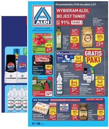 Aldi - Pełna oferta od poniedziałku 29.06 do soboty 4.07 2026-06-29 – 2026-07-04