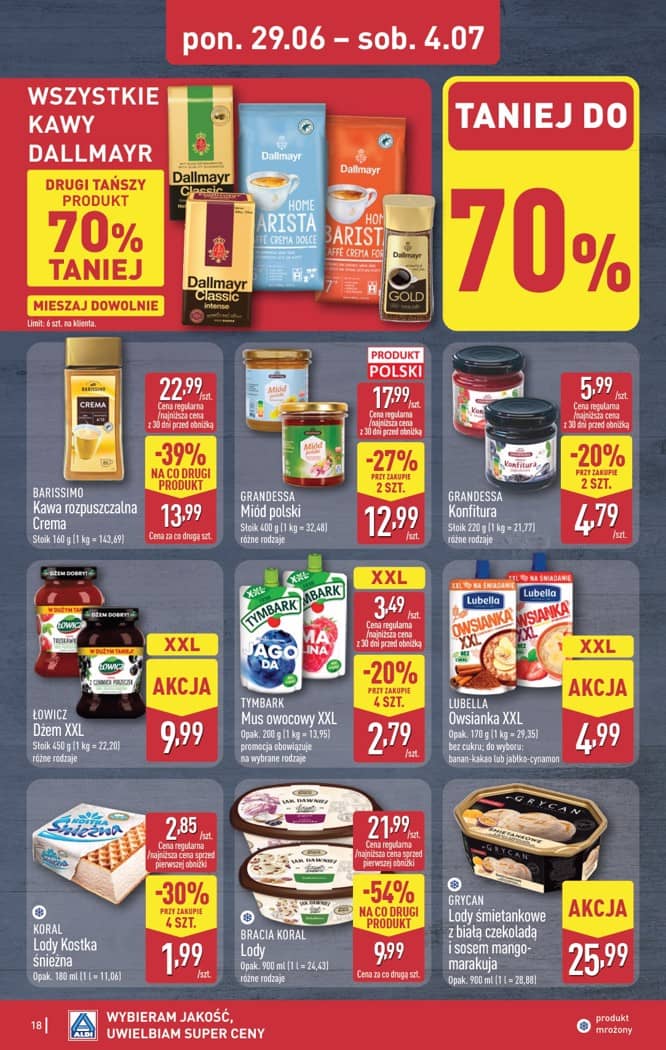 Aldi - Pełna oferta od poniedziałku 29.06 do soboty 4.07 18 puslapis