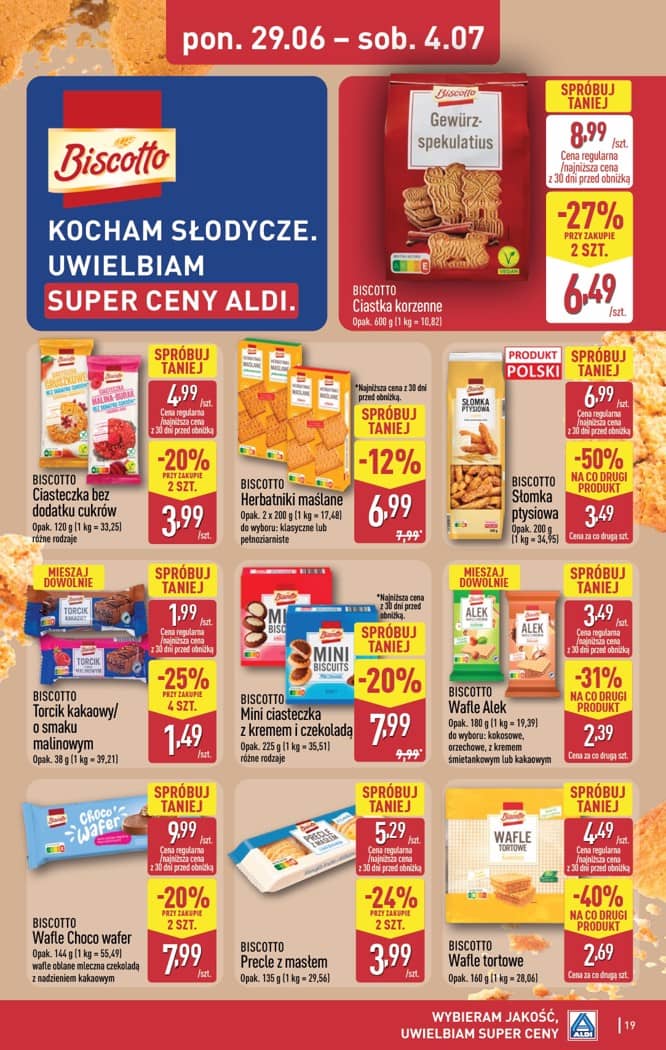 Aldi - Pełna oferta od poniedziałku 29.06 do soboty 4.07 19 puslapis