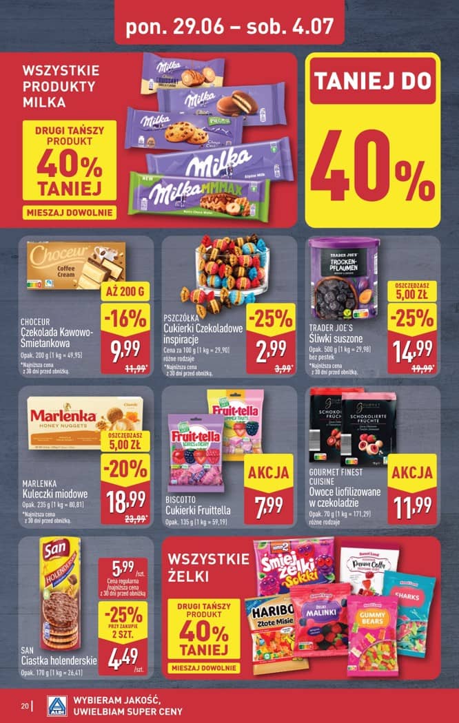 Aldi - Pełna oferta od poniedziałku 29.06 do soboty 4.07 20 puslapis