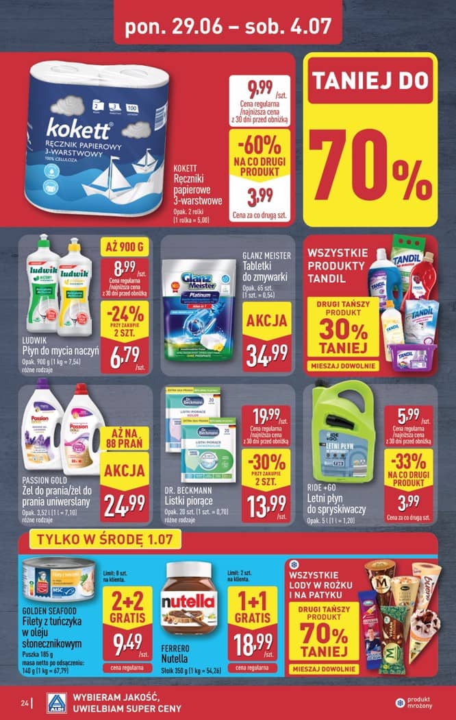 Aldi - Pełna oferta od poniedziałku 29.06 do soboty 4.07 24 puslapis