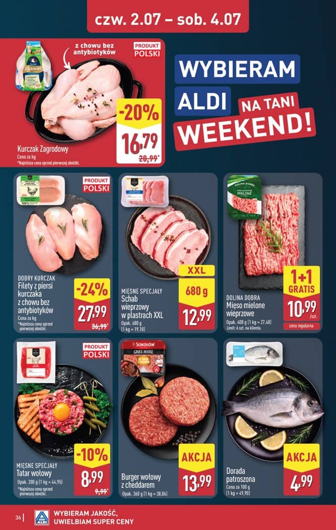 Aldi - Pełna oferta od poniedziałku 29.06 do soboty 4.07 36 puslapis