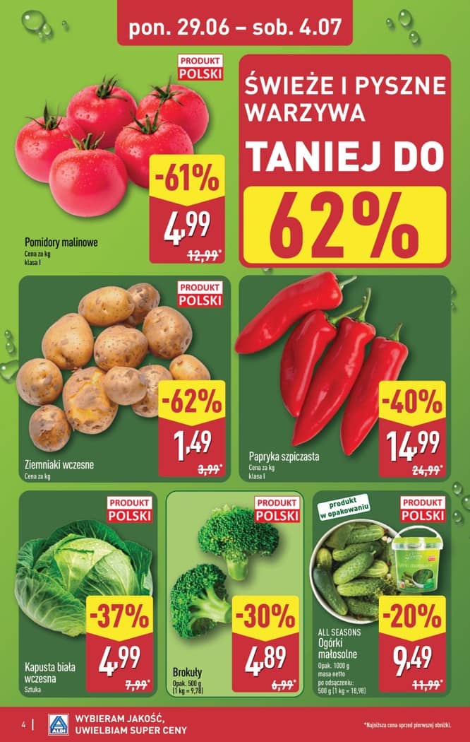 Aldi - Pełna oferta od poniedziałku 29.06 do soboty 4.07 4 puslapis