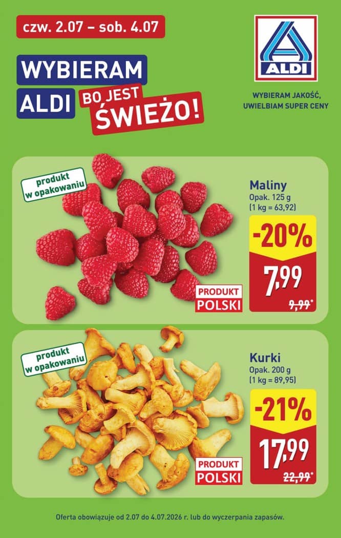 Aldi - Pełna oferta od poniedziałku 29.06 do soboty 4.07 9 puslapis