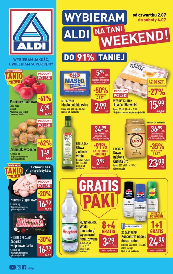 Aldi - Oferta weekendowa od czwartku 2.07 do soboty 4.07 1 puslapis