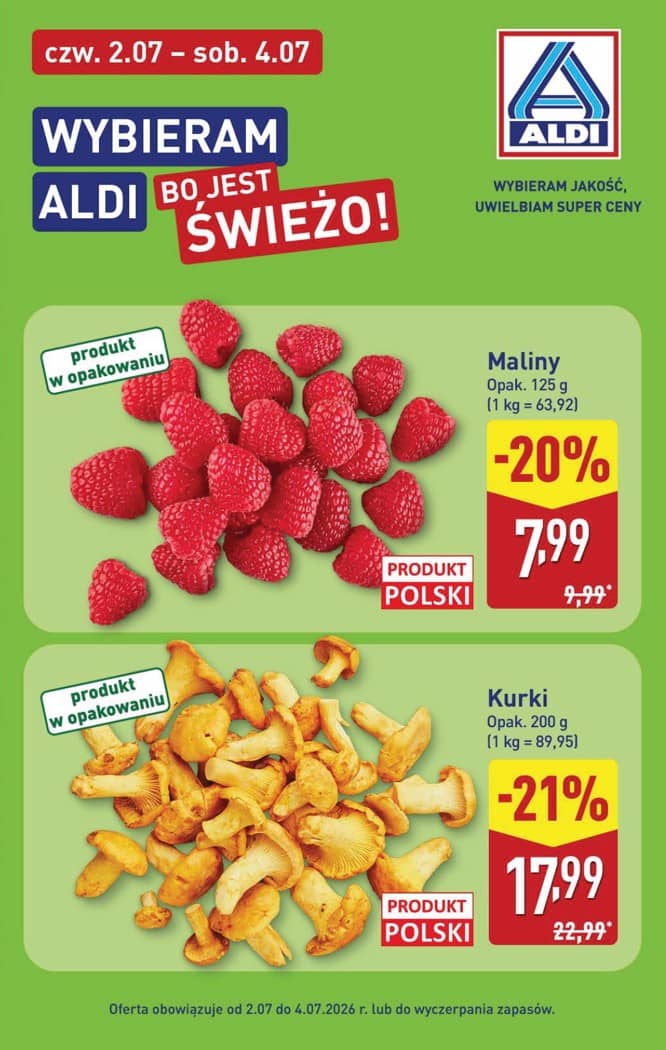 Aldi - Oferta weekendowa od czwartku 2.07 do soboty 4.07 7 puslapis