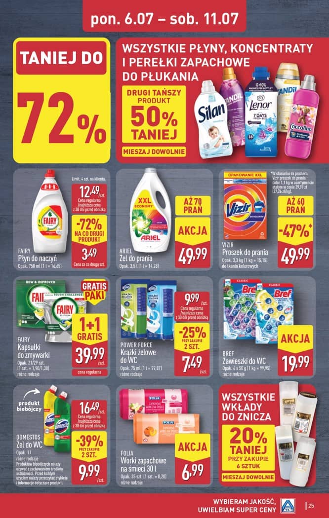 Aldi - Pełna oferta od poniedziałku 6.07 do soboty 11.07 25 puslapis