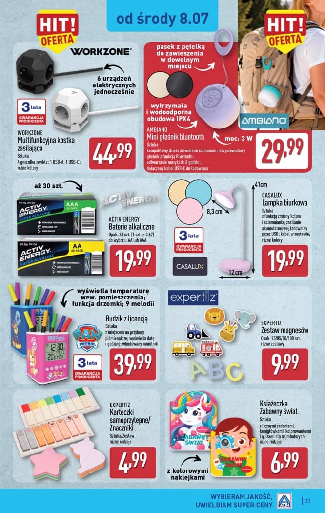 Aldi - Pełna oferta od poniedziałku 6.07 do soboty 11.07 33 puslapis