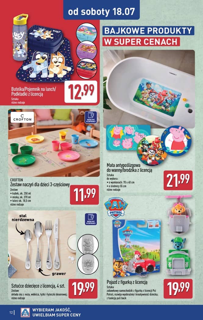 Aldi - Artykuły przemysłowe i tekstylia od środy 15.07 i od soboty 18.07 12 puslapis