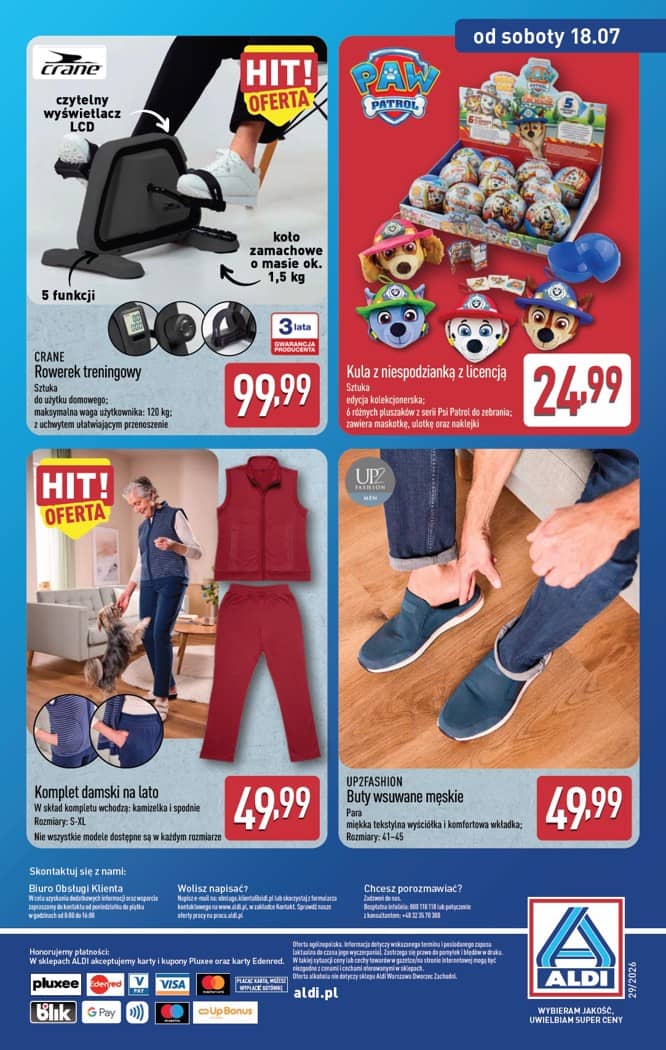 Aldi - Artykuły przemysłowe i tekstylia od środy 15.07 i od soboty 18.07 15 puslapis