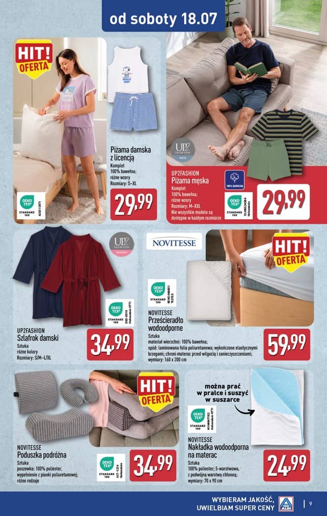 Aldi - Artykuły przemysłowe i tekstylia od środy 15.07 i od soboty 18.07 9 puslapis