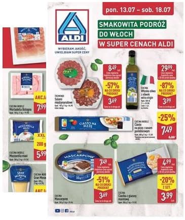 Aldi - Smakowita podróż do Włoch od poniedziałku 13.07 do soboty 18.07 2026-07-13 – 2026-07-18