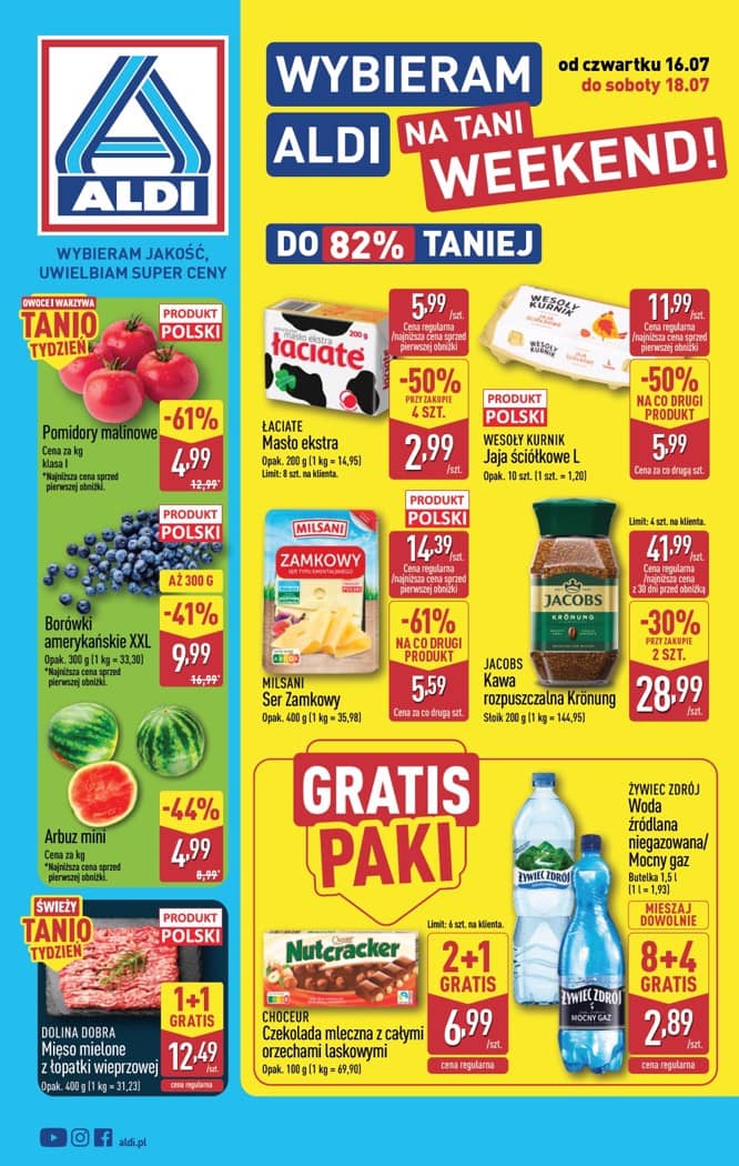 Aldi - Oferta weekendowa od czwartku 16.07 do soboty 18.07 1 puslapis