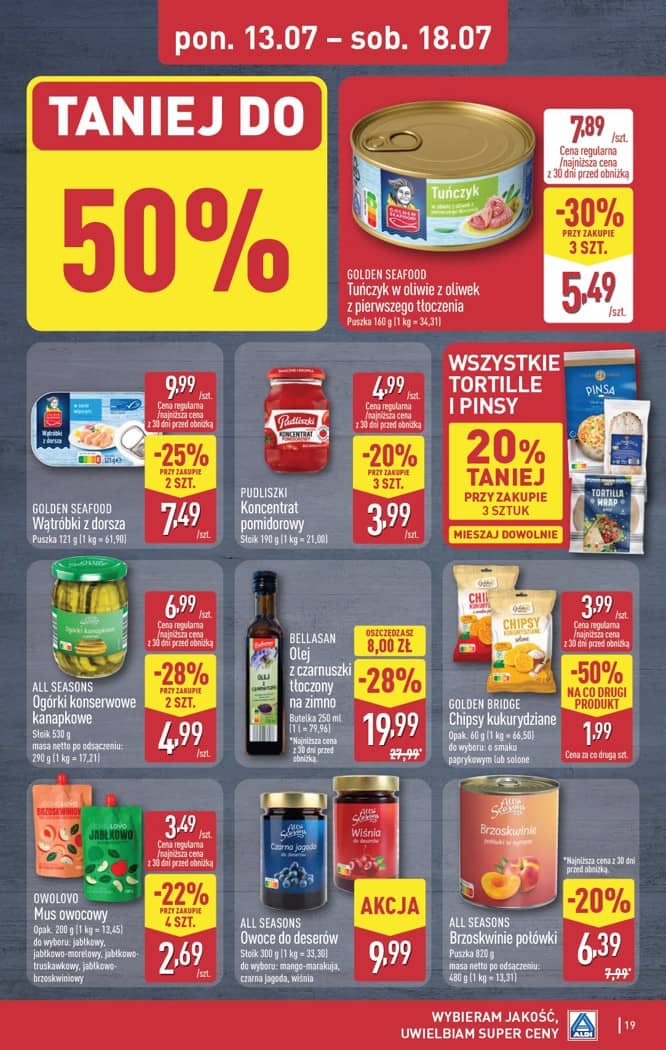 Aldi - Pełna oferta od poniedziałku 13.07 do soboty 18.07 19 puslapis
