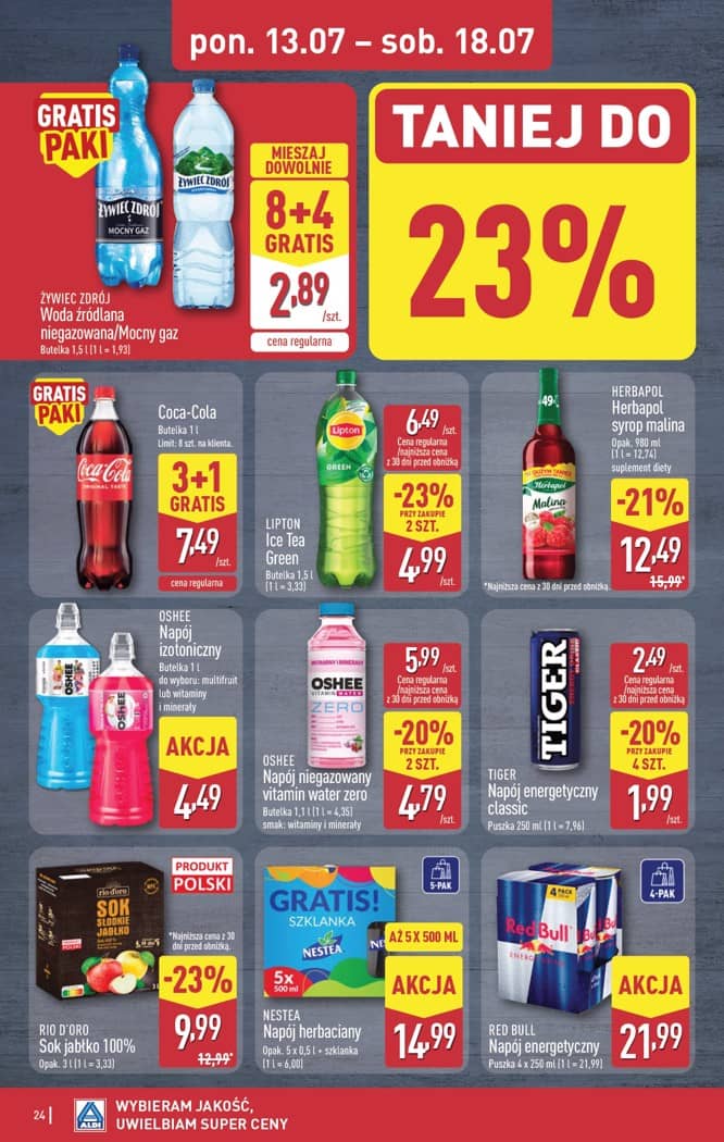 Aldi - Pełna oferta od poniedziałku 13.07 do soboty 18.07 24 puslapis