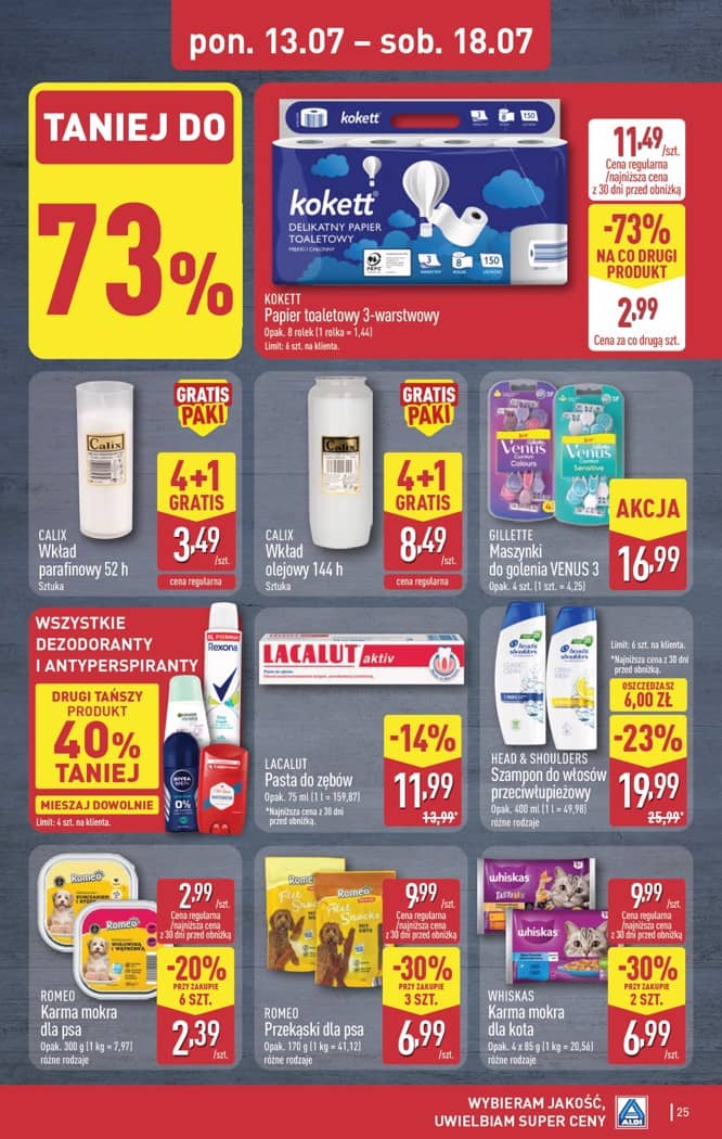 Aldi - Pełna oferta od poniedziałku 13.07 do soboty 18.07 25 puslapis
