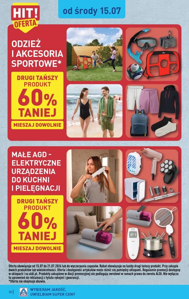 Aldi - Pełna oferta od poniedziałku 13.07 do soboty 18.07 28 puslapis