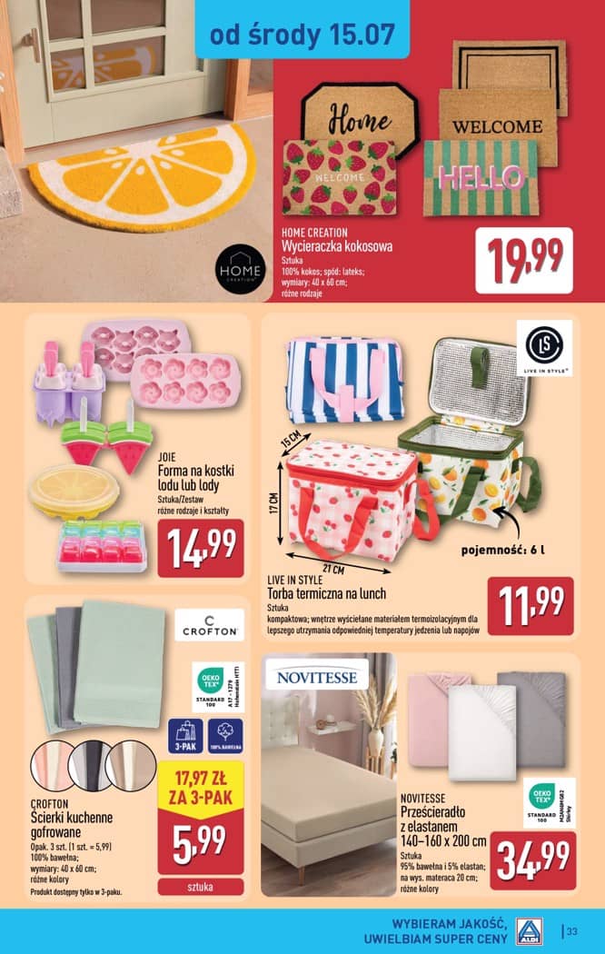 Aldi - Pełna oferta od poniedziałku 13.07 do soboty 18.07 33 puslapis