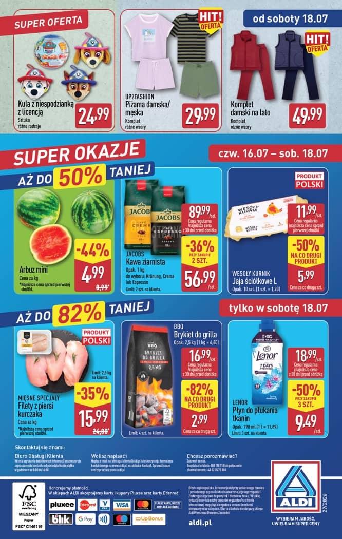 Aldi - Pełna oferta od poniedziałku 13.07 do soboty 18.07 45 puslapis